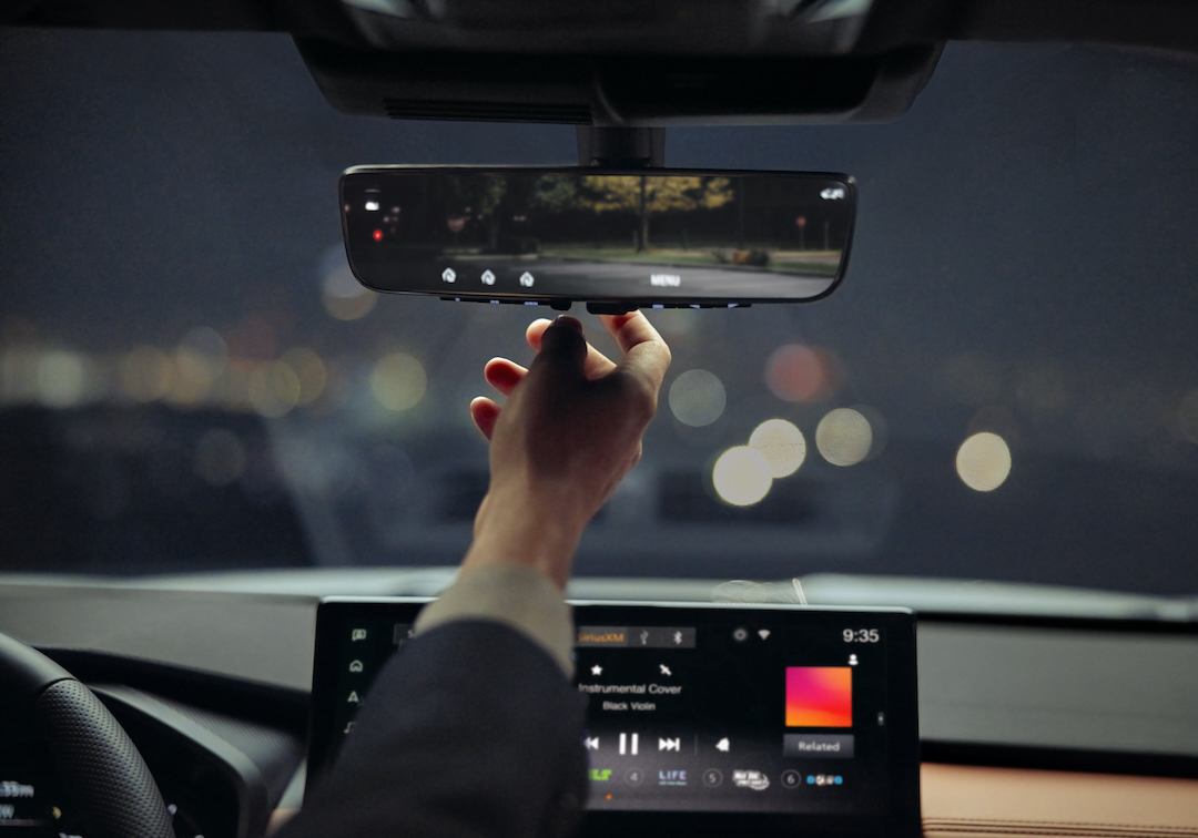 Frameless Digital Rearview Mirror