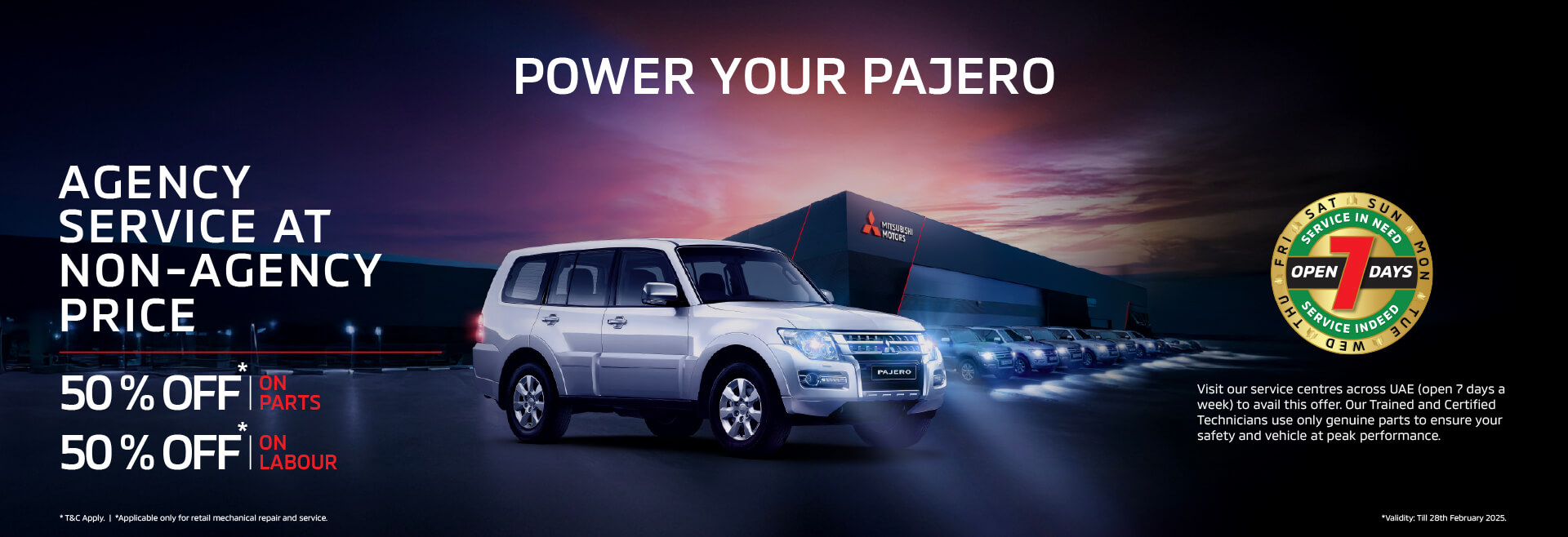 Pajero Service Offer