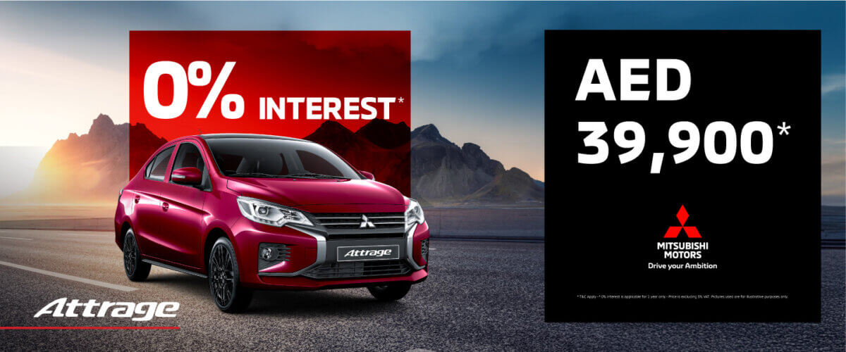 Mitsubishi Attrage From AED 39,900*