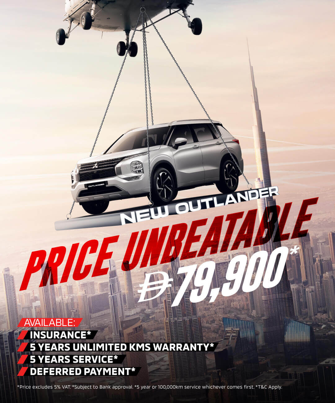 Limited time offer – brand new Mitsubishi Outlander starting from AED 79,900*