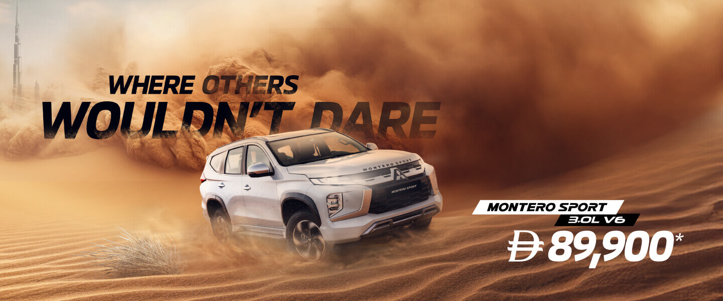 Conquer any terrain with the Mitsubishi Montero Sport – now from AED 89,900*