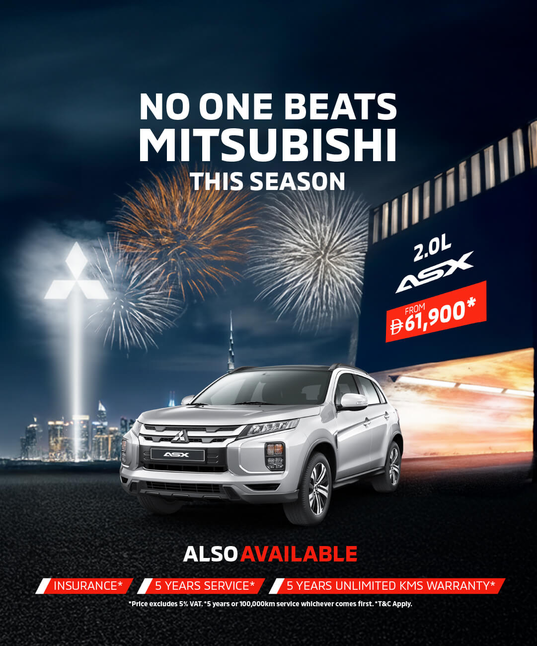 Drive the Mitsubishi ASX this DSF starting from AED 61,900*