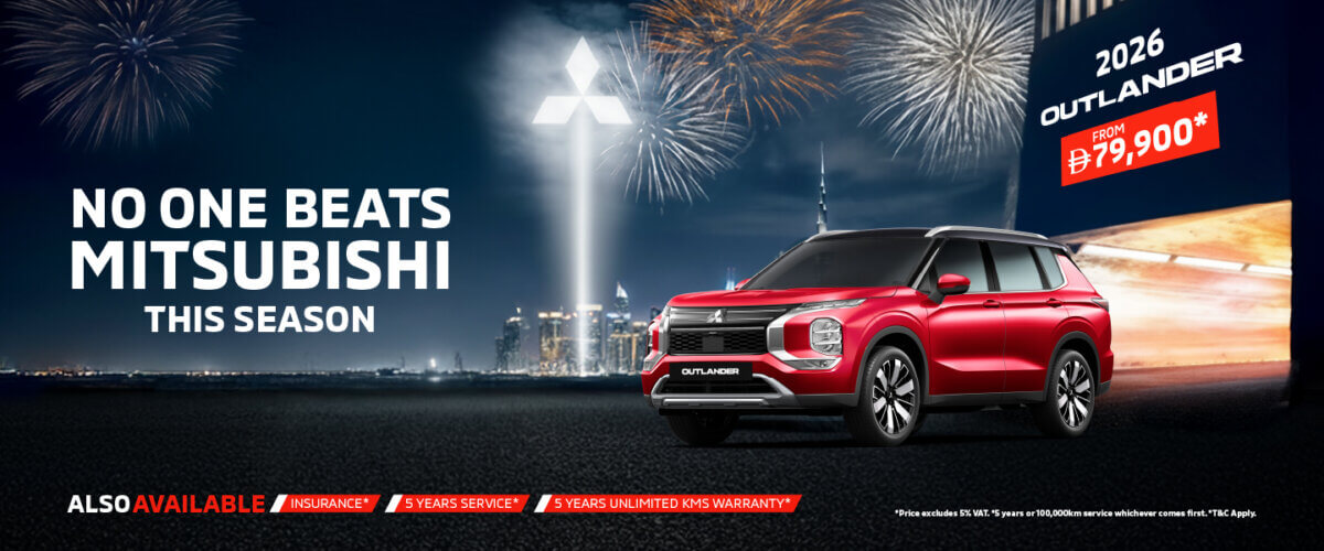 Explore the versatile Mitsubishi Outlander this DSF starting from AED 79,900*