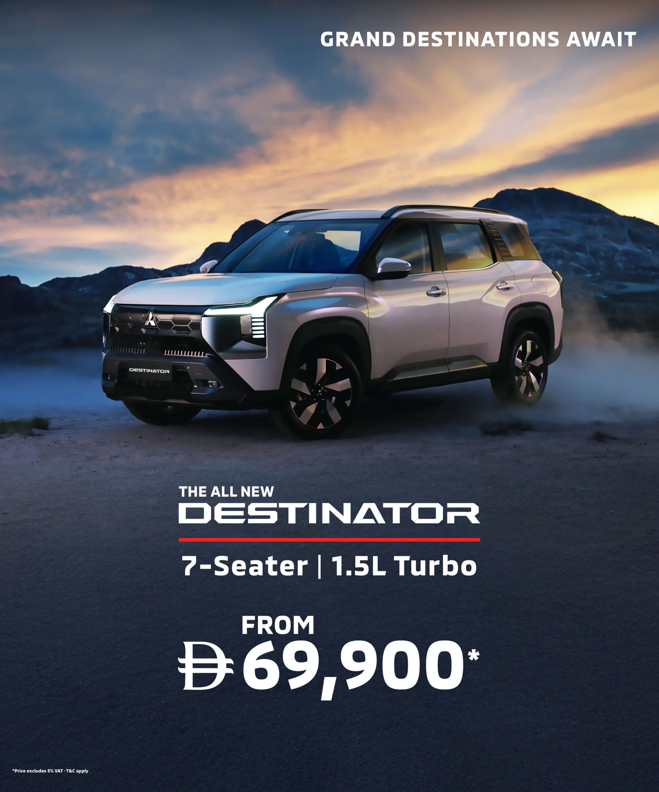The All-New Mitsubishi Destinator starting from AED 69,900* 