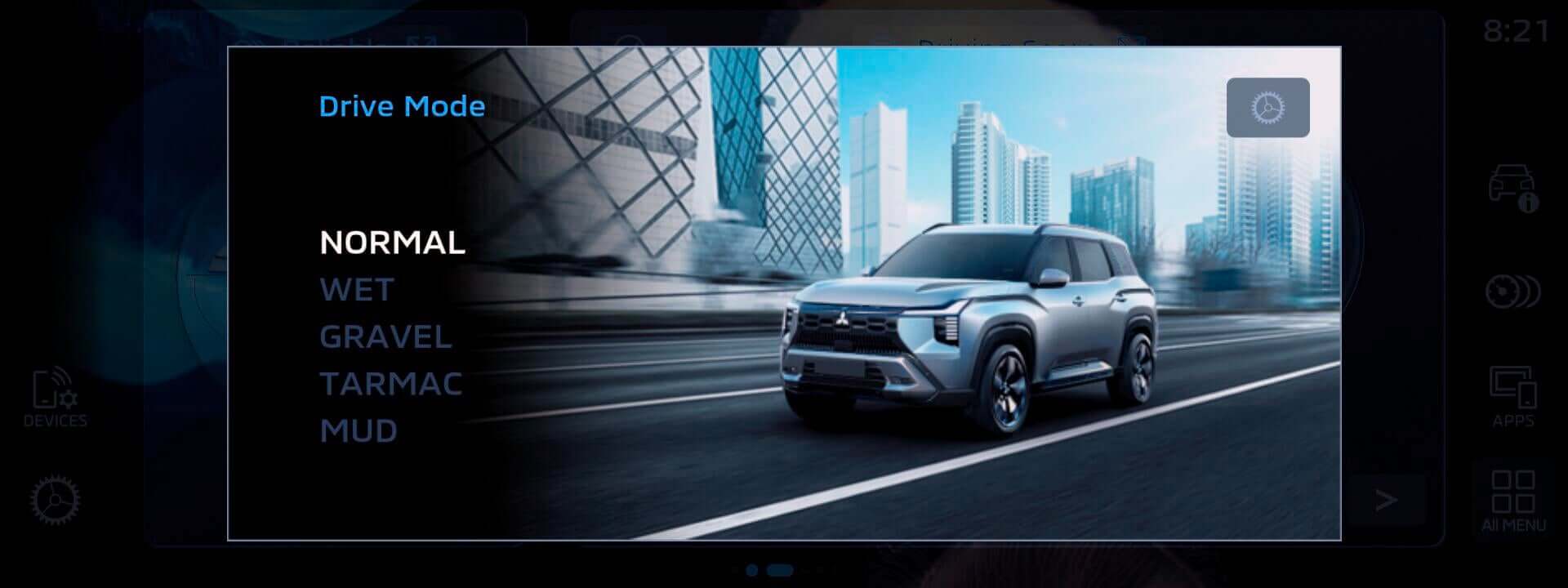 5 Drive Modes Display