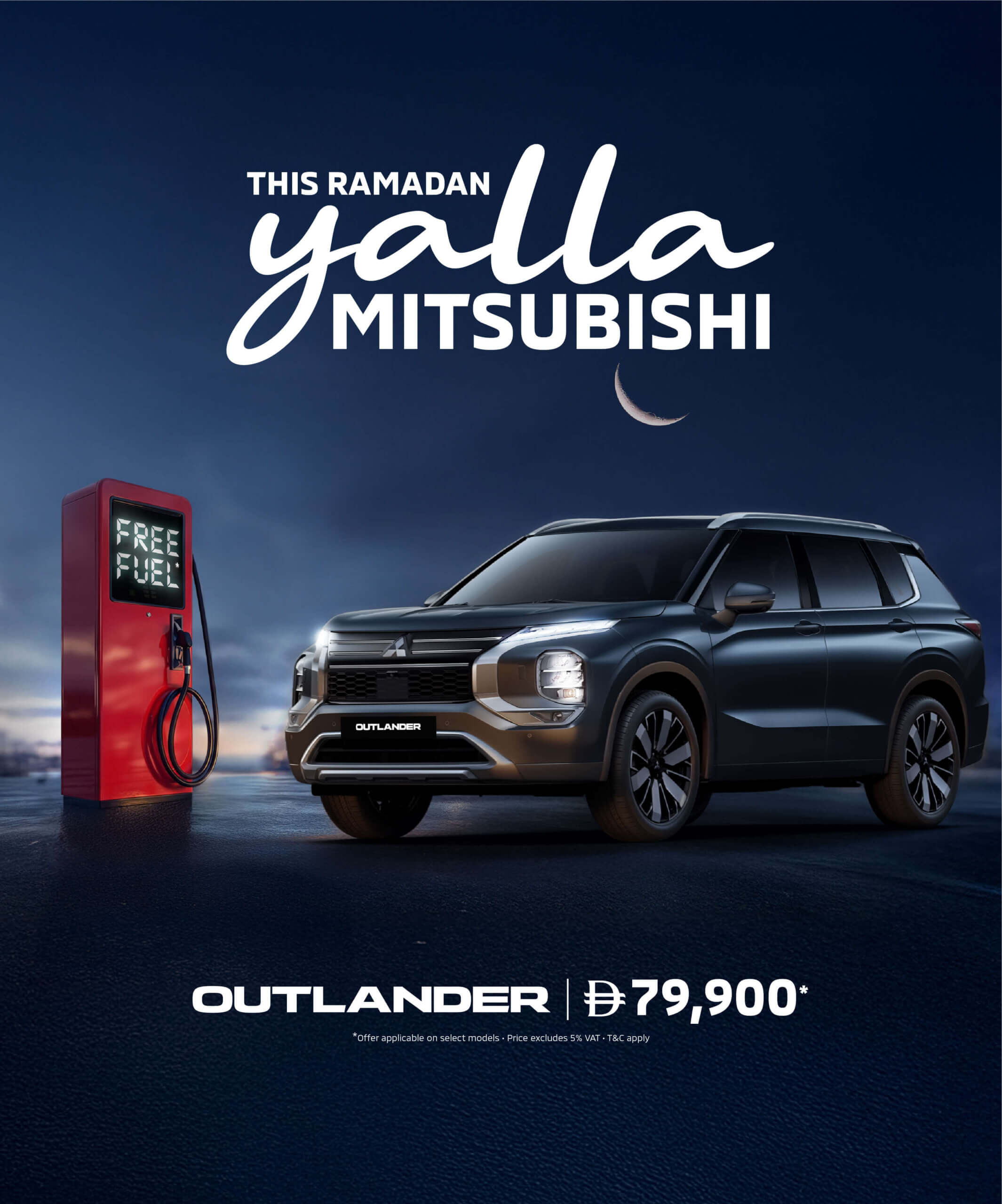 Explore the versatile Mitsubishi Outlander this Ramadan starting from AED 79,900*