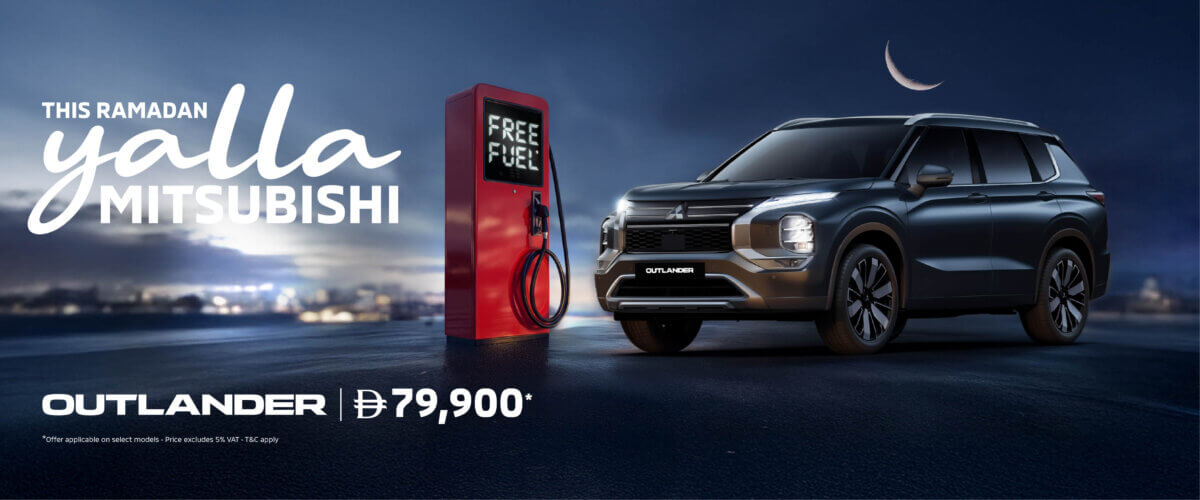Explore the versatile Mitsubishi Outlander this Ramadan starting from AED 79,900*