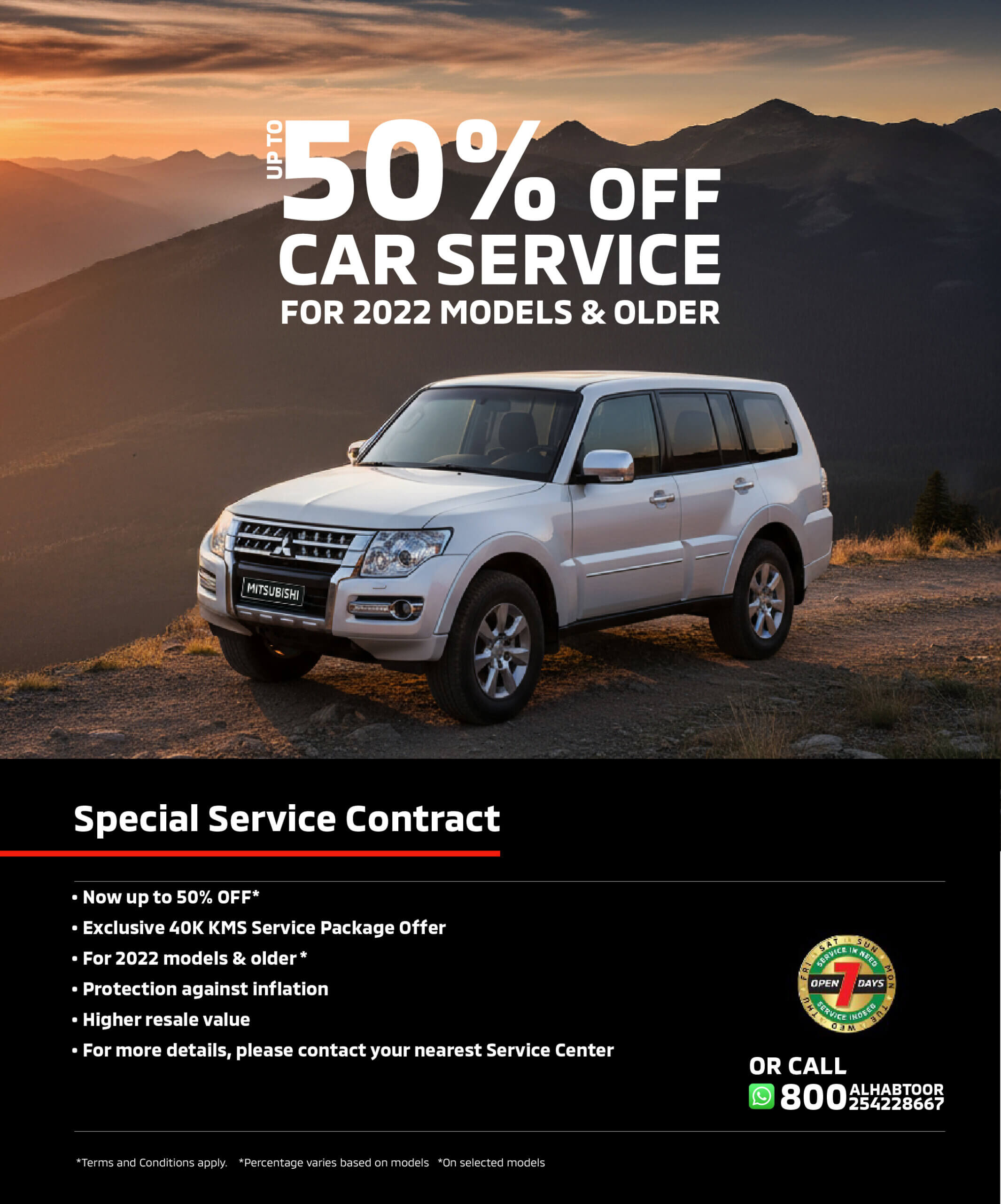 Exclusive Service Contract Savings for Pajero & Montero Sport Owners