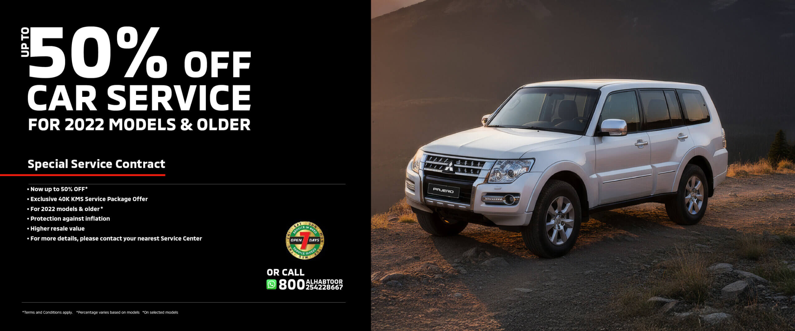 Exclusive Service Contract Savings for Pajero & Montero Sport Owners