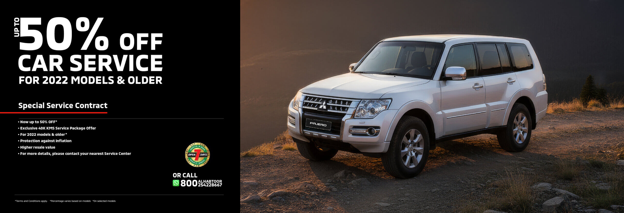 Exclusive Service Contract Savings for Pajero & Montero Sport Owners
