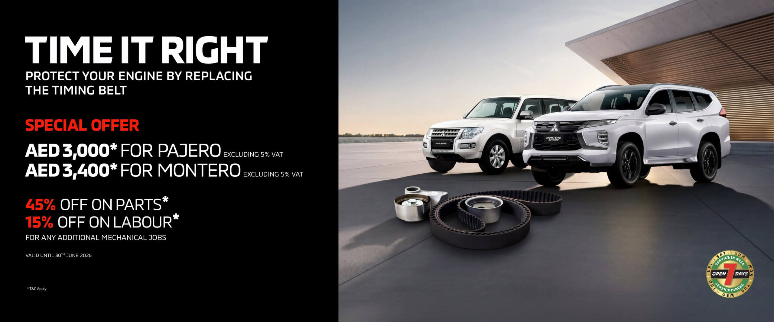 Timing Belt Replacement for Pajero & Montero Sport