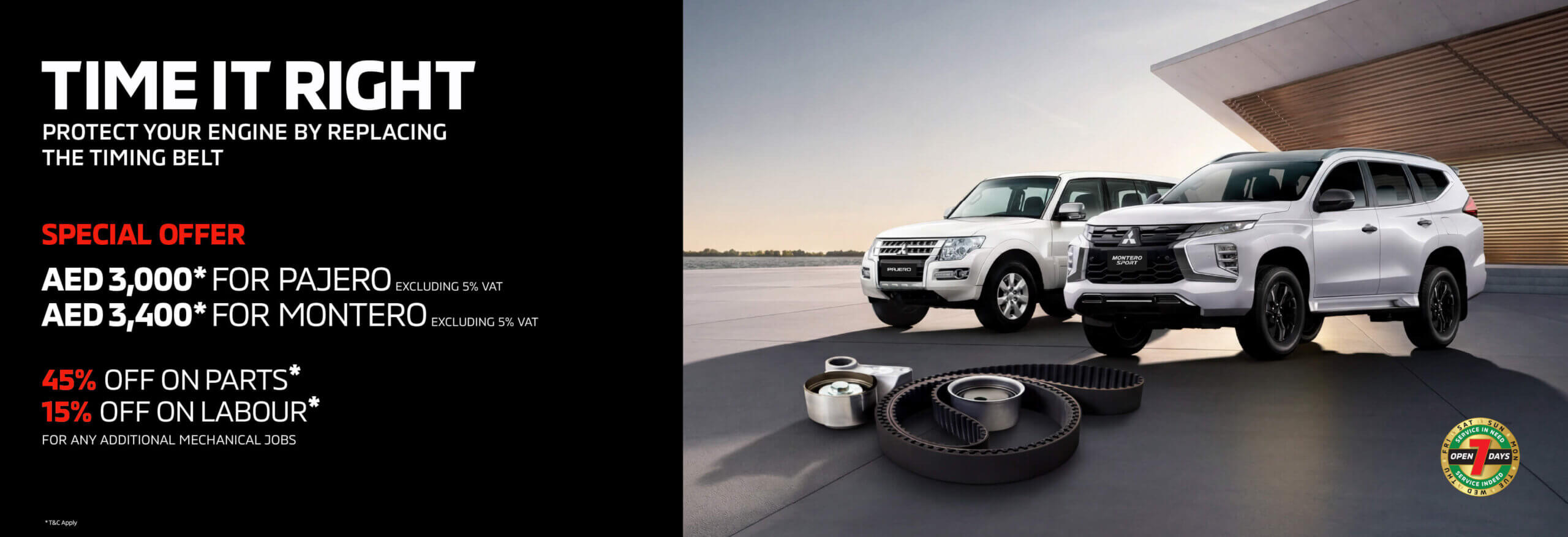 Timing Belt Replacement for Pajero & Montero Sport