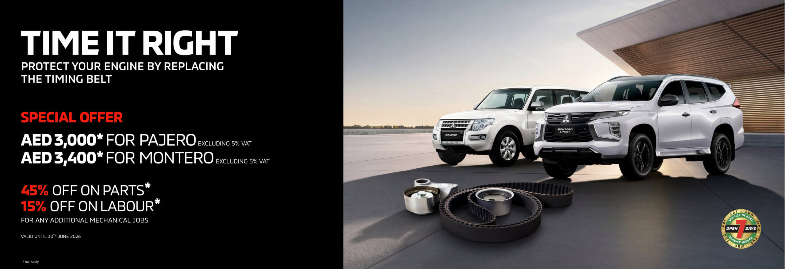 Timing Belt Replacement for Pajero & Montero Sport
