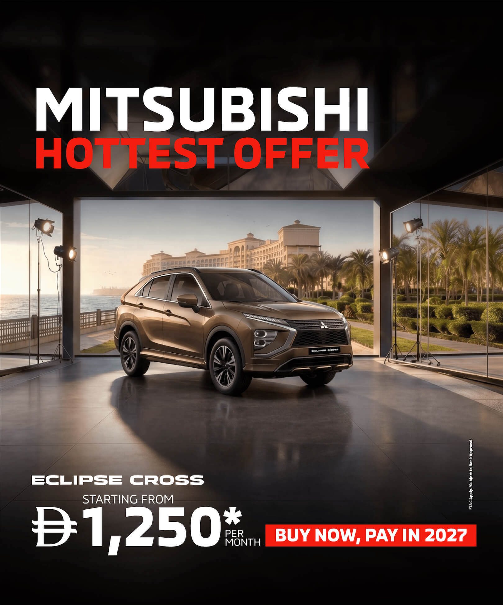 Drive the Eclipse Cross Now. Pay in 2027.