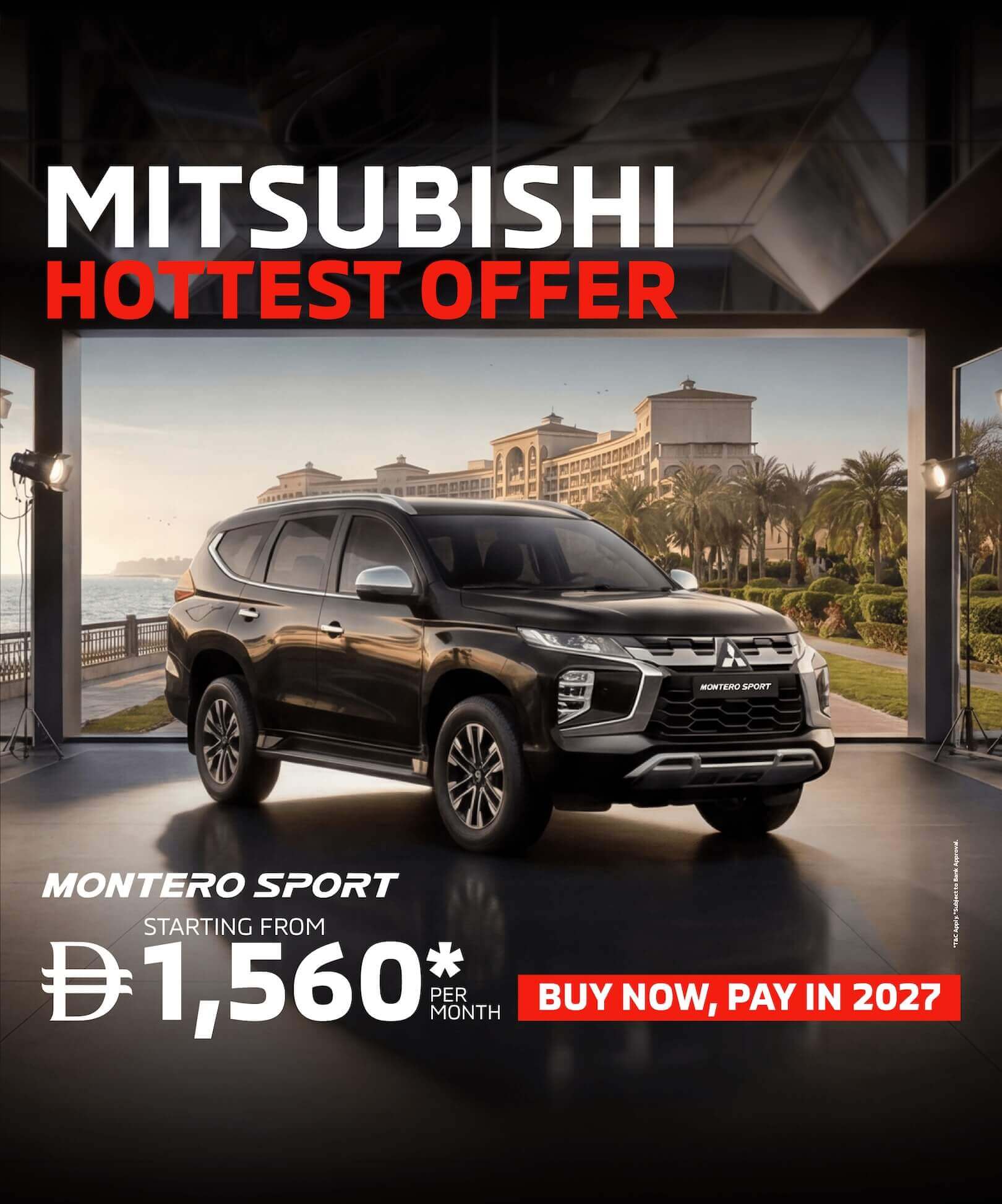 Mitsubishi Montero Sport – Buy Now, Pay in 2027