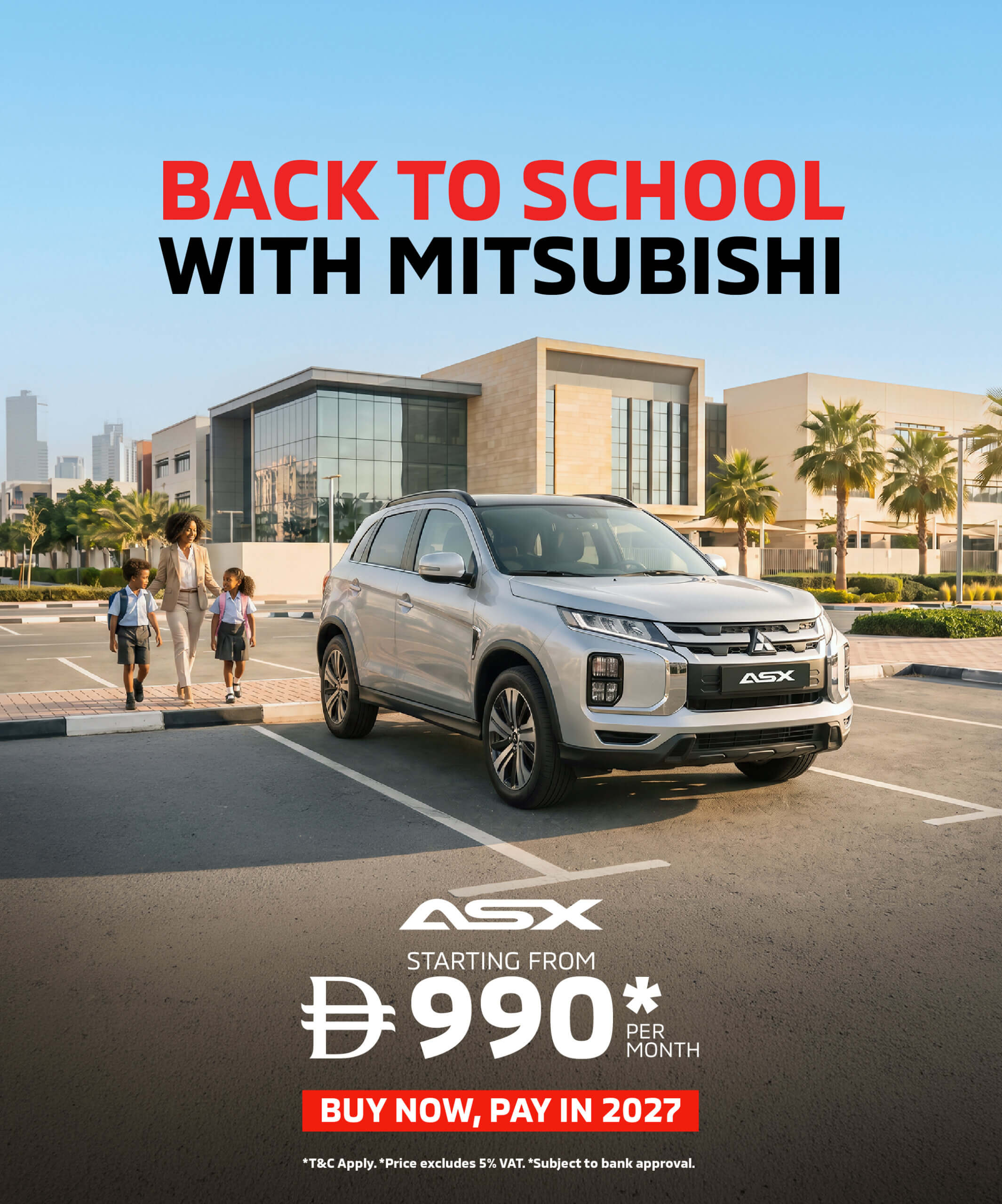 Back to School with the Mitsubishi ASX – From AED 990/Month