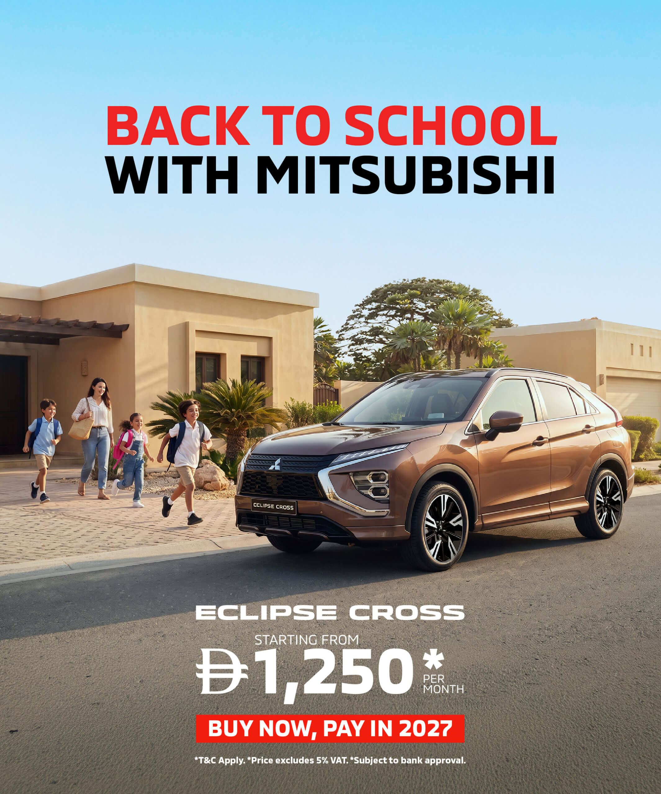 Back to School with the Mitsubishi Eclipse Cross – From AED 1,250/Month