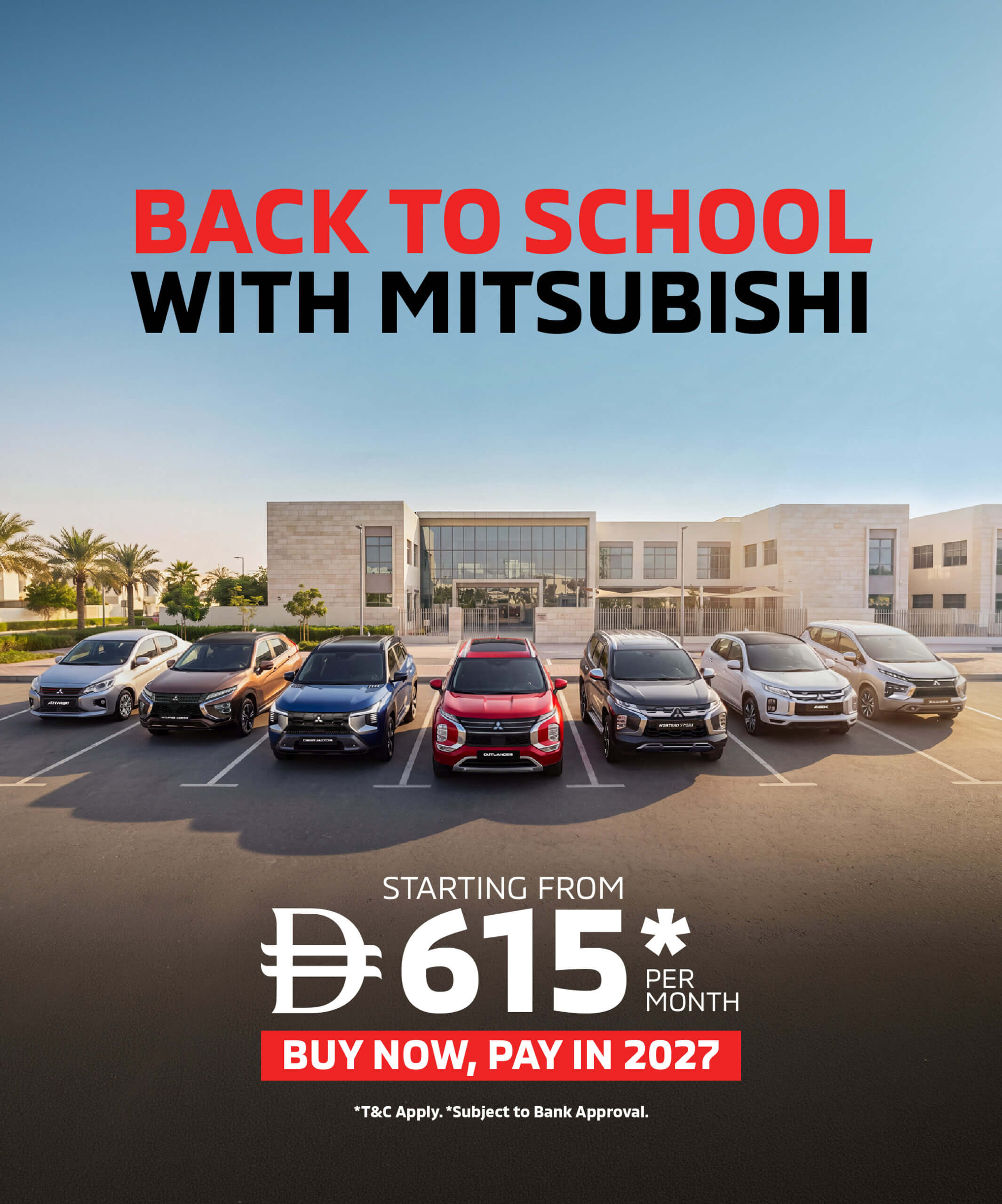 Back to School With Mitsubishi – From AED 615/Month