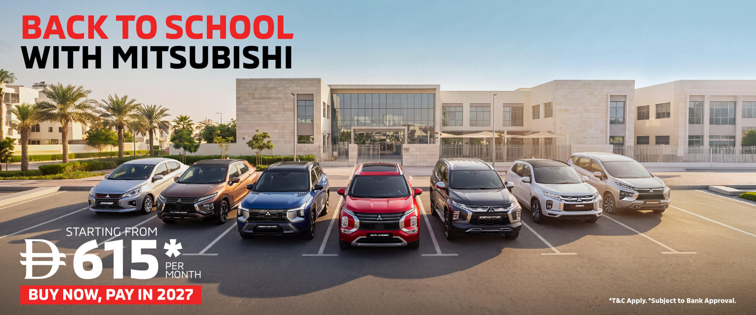 Back to School With Mitsubishi – From AED 615/Month