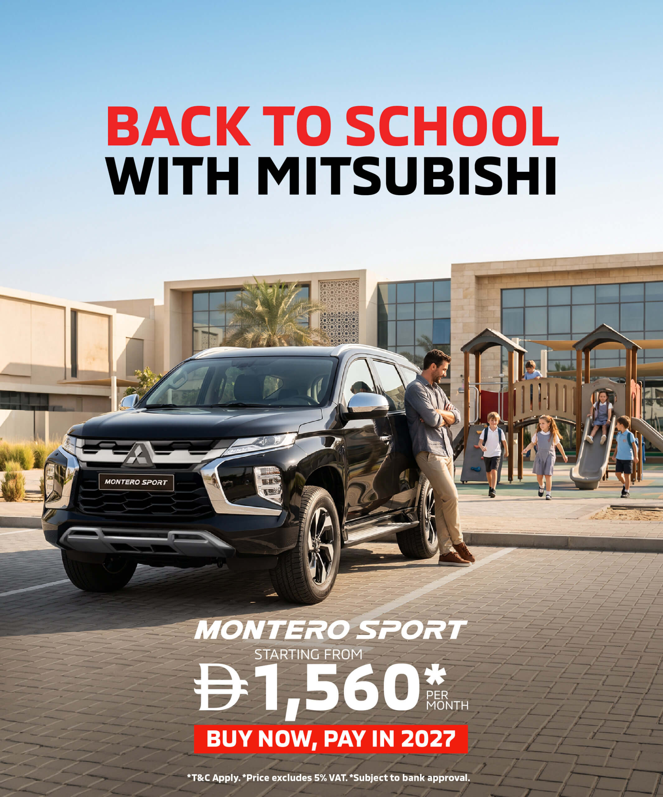 Back to School with the Mitsubishi Montero Sport – From AED 1,560/Month