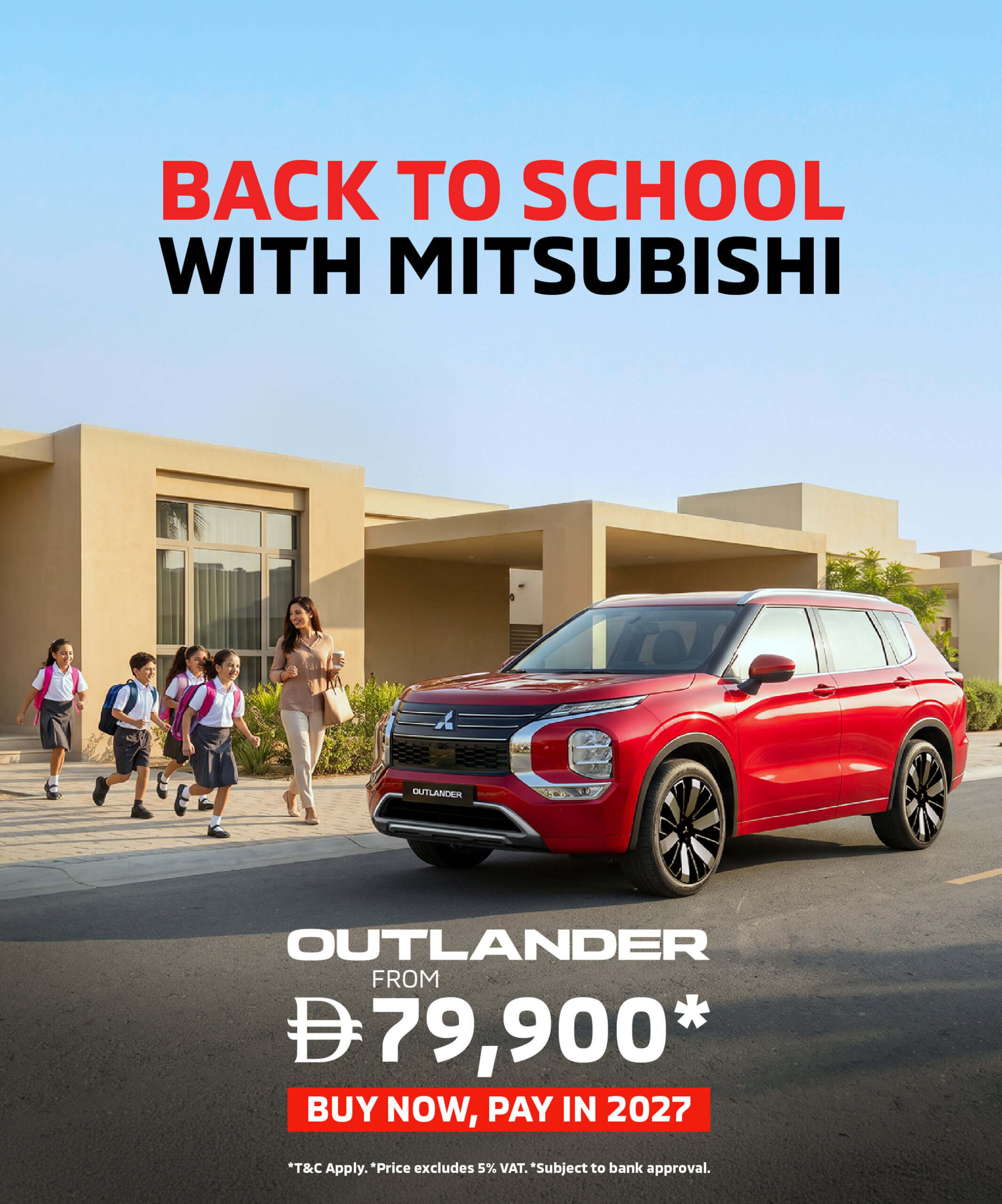 Back to School with the Mitsubishi Outlander – From AED 79,900