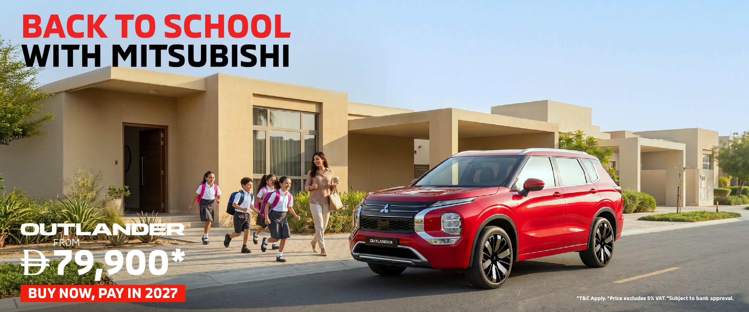 Back to School with the Mitsubishi Outlander – From AED 79,900