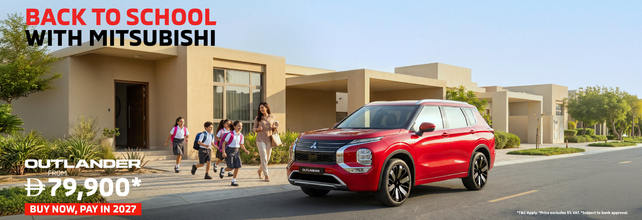 Back to School with the Mitsubishi Outlander – From AED 79,900