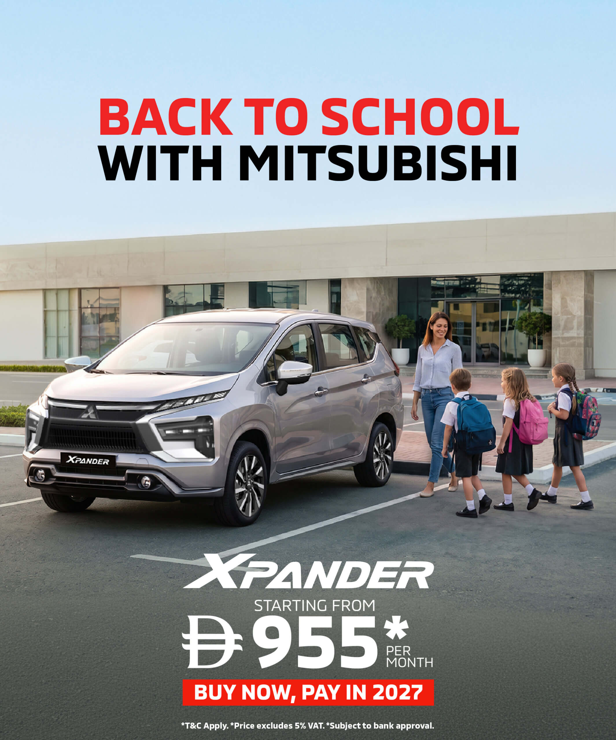 Back to School with the Mitsubishi Xpander – From AED 955/Month