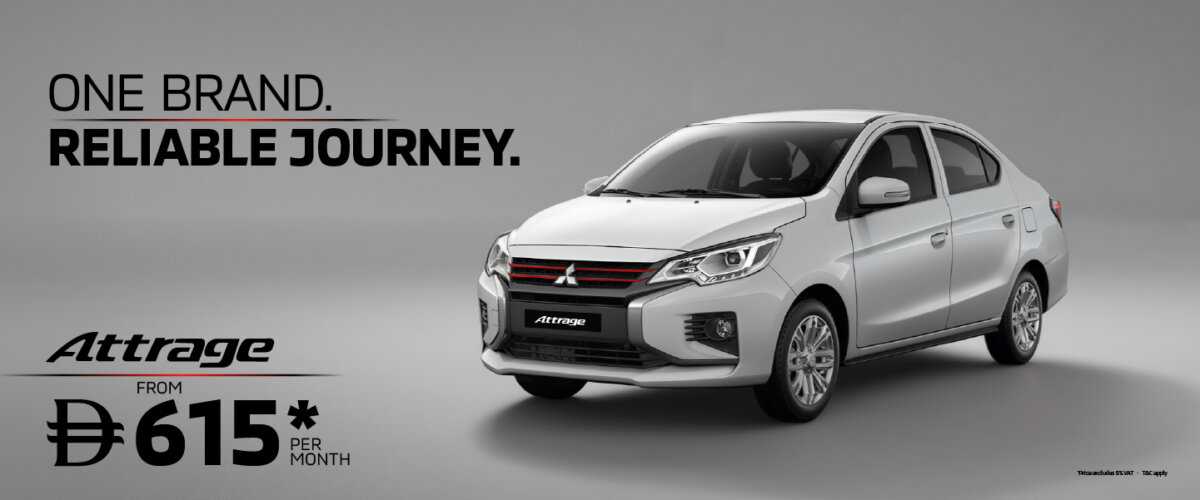 The Mitsubishi Attrage – Efficient Everyday Sedan From AED 615/Month*